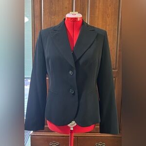 Context Black Tailored Women's Blazer - Two-Button Work Jacket